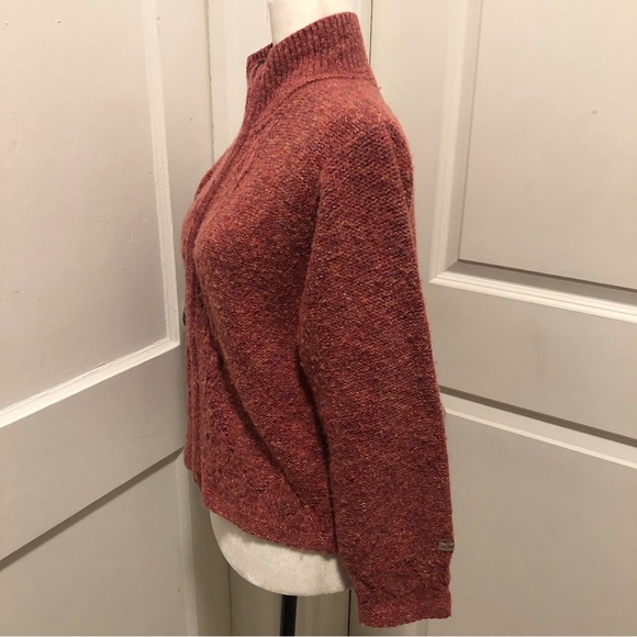 Columbia ladies full zip wool mix sweater cardigan size small - Picture 2 of 6
